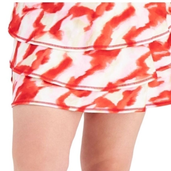 ID Ideology Women's Twist Flounce Athleisure Skort Red - Picture 4 of 15